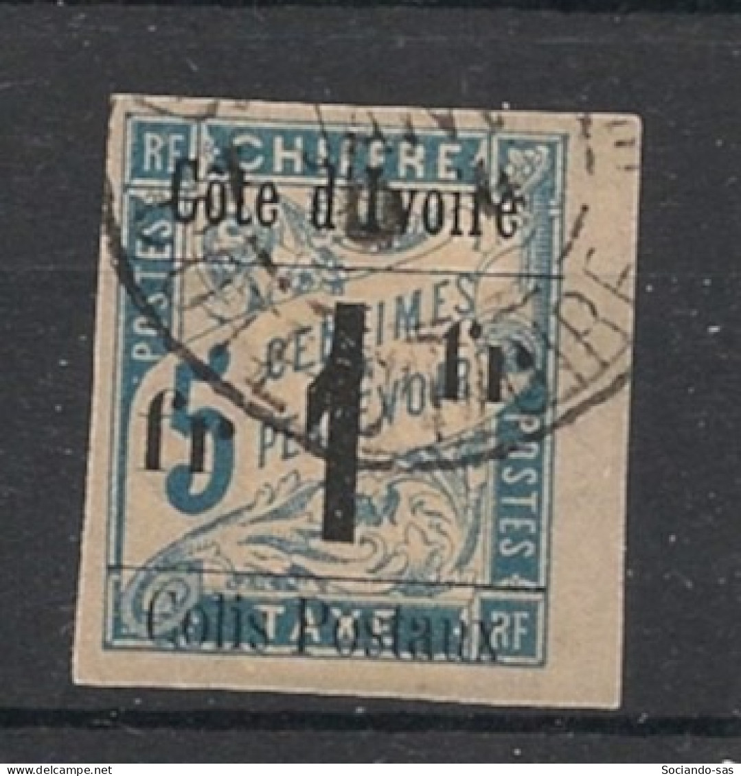 COTE D'IVOIRE - 1903 - Colis Postaux N°YT. 7 - Type Duval 1f Sur 5c Bleu - Oblitéré / Used - Usados