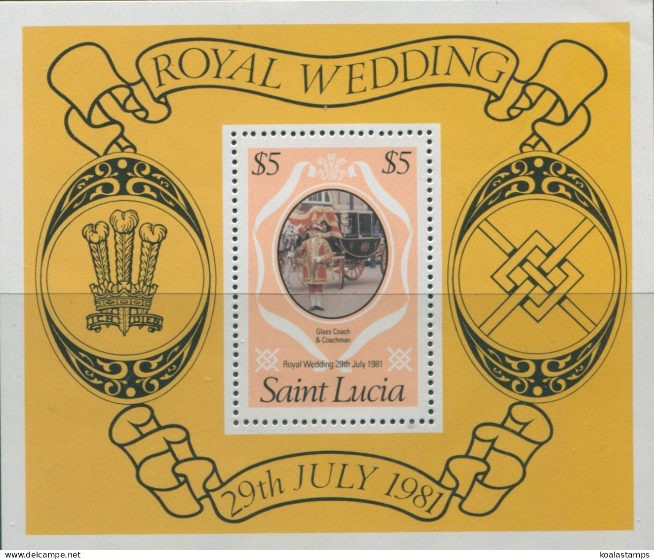 St Lucia 1981 SG579 Royal Wedding MS MNH - St.Lucia (1979-...)