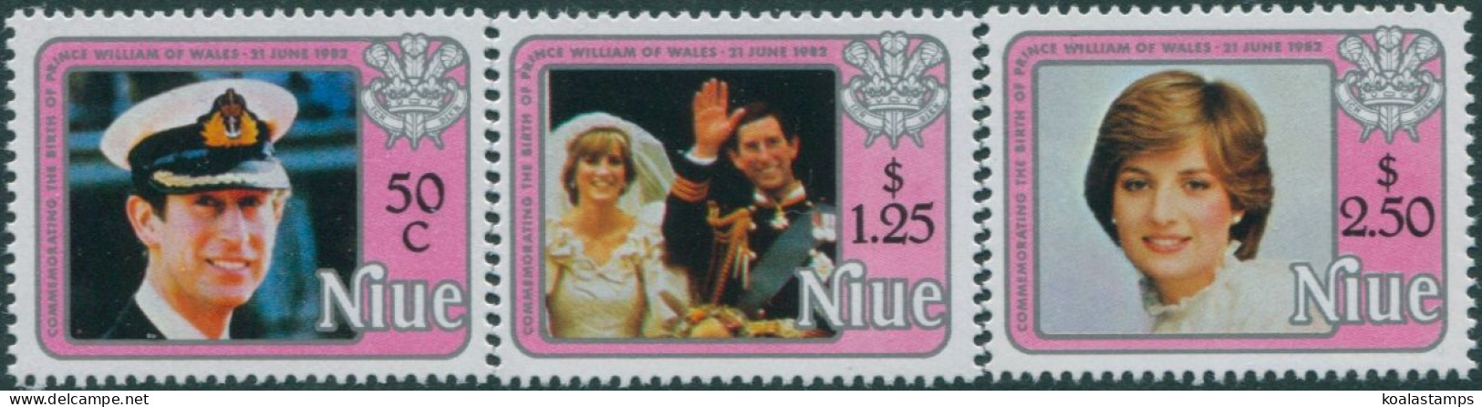 Niue 1982 SG465-467 Royal Birth Prince William Set MNH - Niue