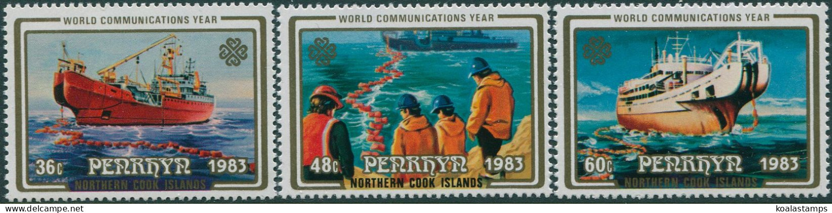 Cook Islands Penrhyn 1983 SG295-297 Communications Set MNH - Penrhyn