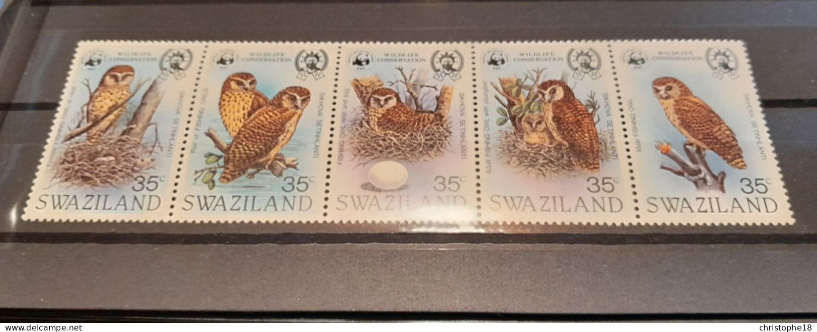 Swaziland Set 5 Stamps Mint Birds Wwf High Value - Hiboux & Chouettes