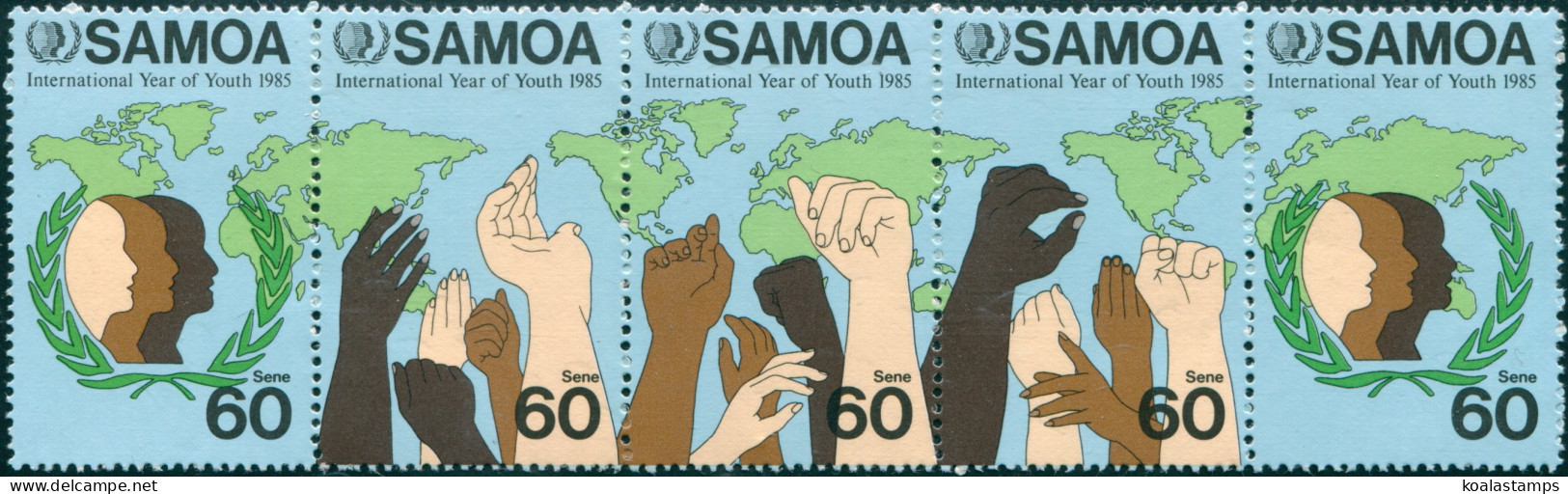 Samoa 1985 SG706a Youth Strip MNH - Samoa