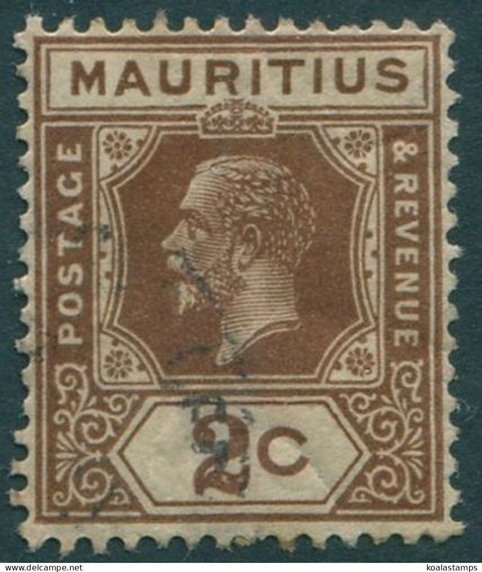 Mauritius 1913 SG224 2c Brown KGV FU - Mauricio (1968-...)