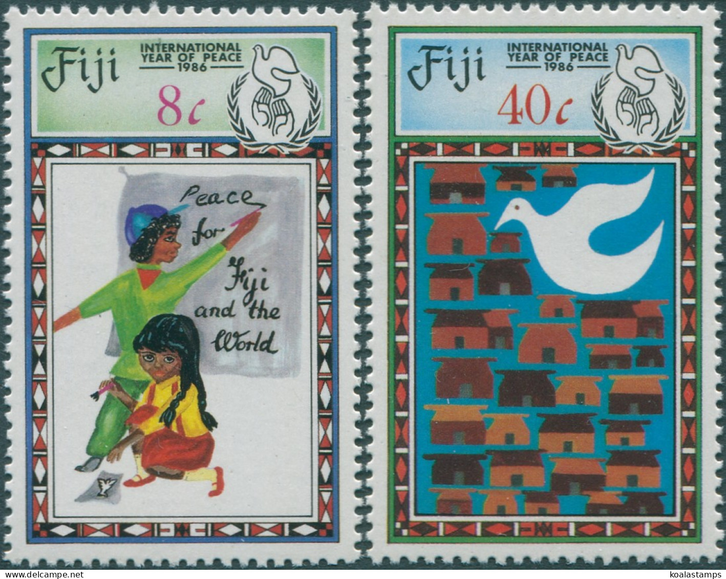 Fiji 1986 SG736-737 Year Of Peace Set MNH - Fiji (1970-...)