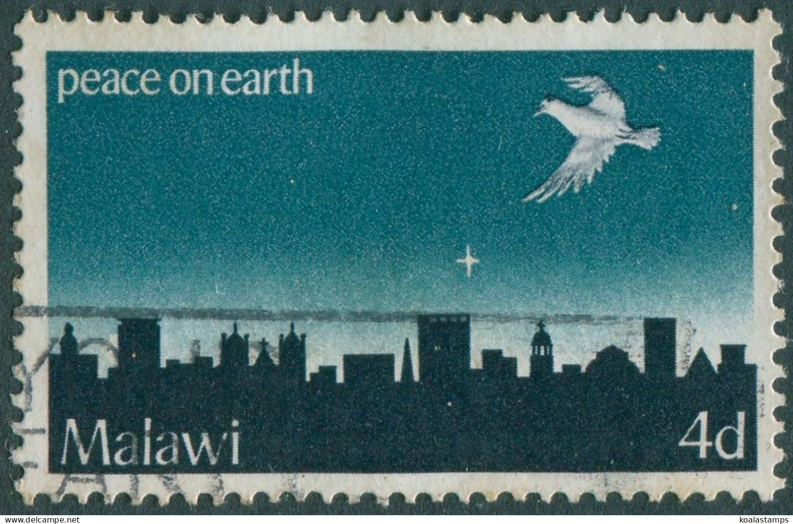 Malawi 1969 SG340 4d Christmas Dove Over Bethlehem FU - Malawi (1964-...)
