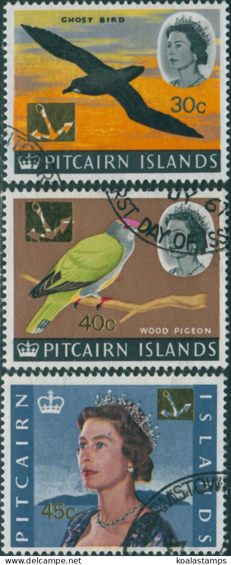 Pitcairn Islands 1967 SG79-81 Birds QEII FU - Pitcairn Islands