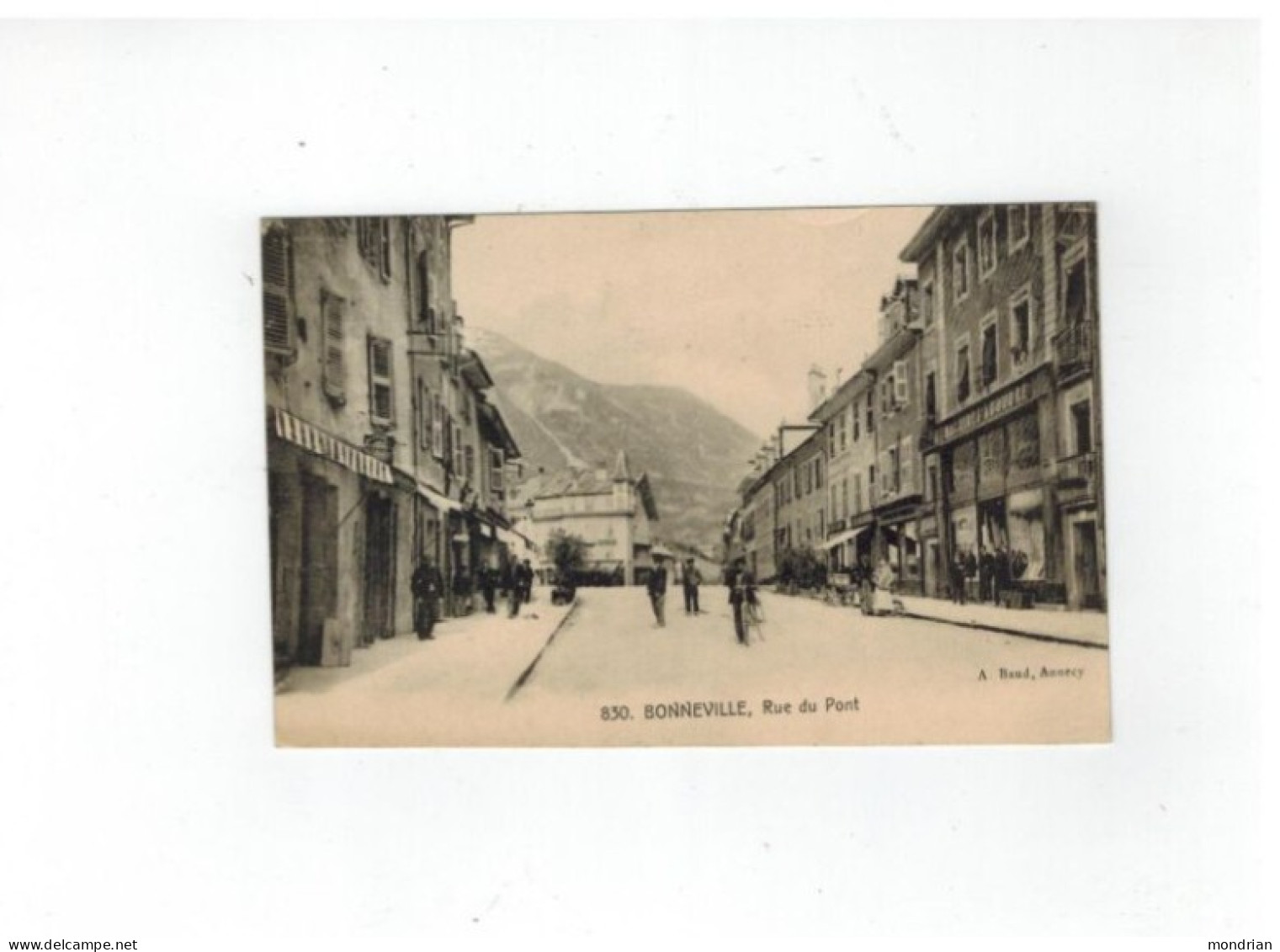 Carte Postale BONNEVILLE Rue Du Pont 1918 - Bonneville