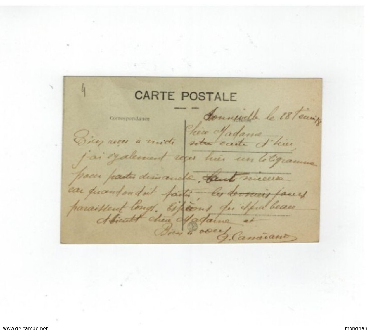 Carte Postale BONNEVILLE Rue Du Pont 1918 - Bonneville