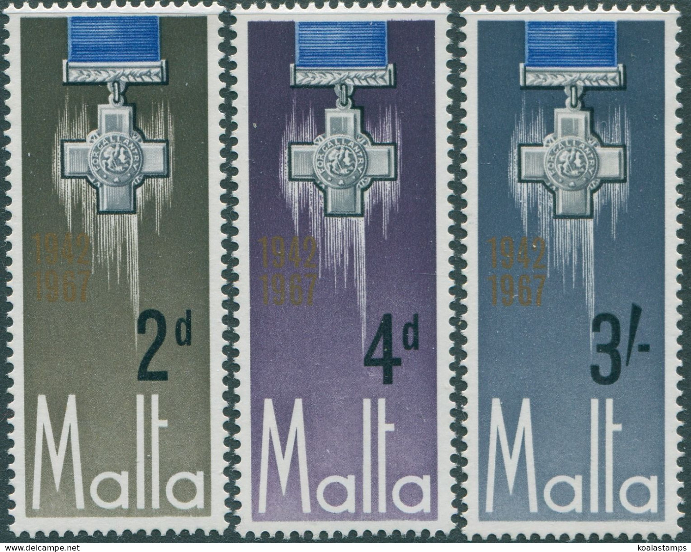 Malta 1967 SG379-381 George Cross Award Set MLH - Malte