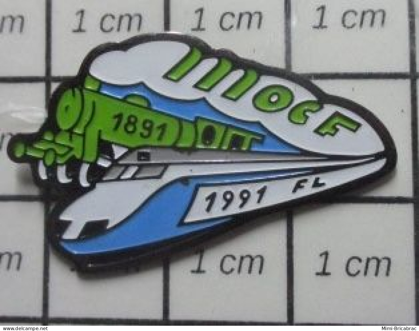 412D Pin's Pins / Beau Et Rare / TGV / MOCF 1891 1991 LOCOMOTIVE A VAPEUR - TGV