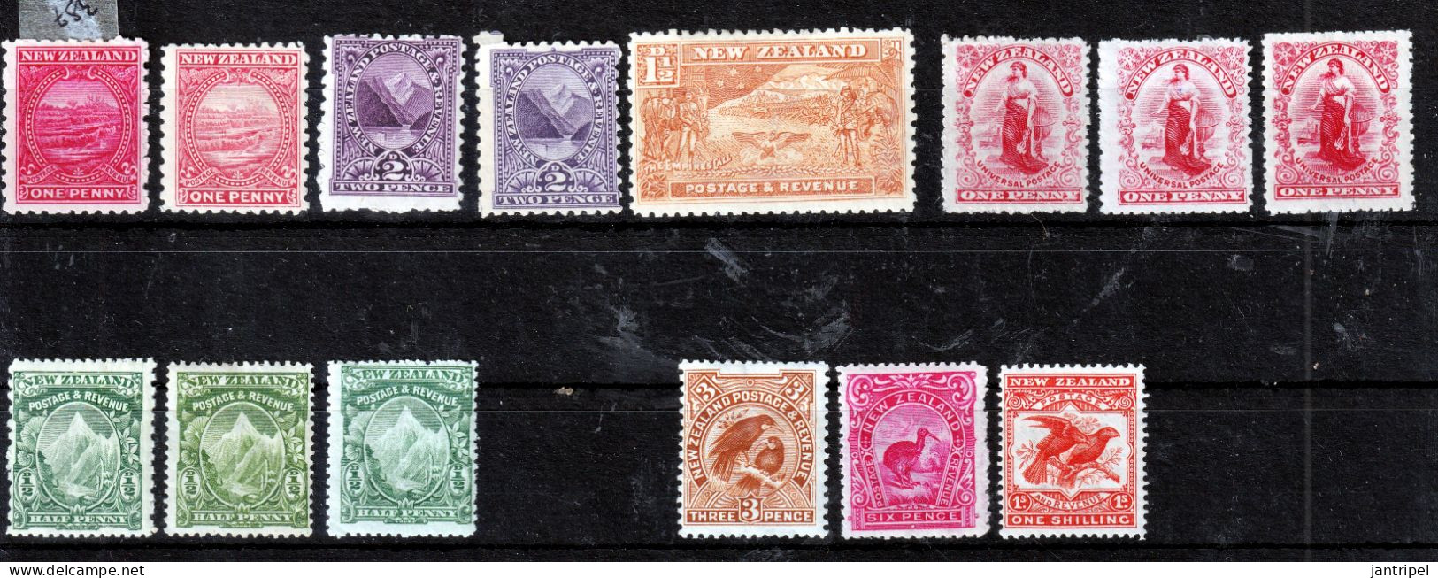 NEW ZEALAND 1900/1907 DIFFERENT MH STAMPS GOOD VALUE - Ungebraucht