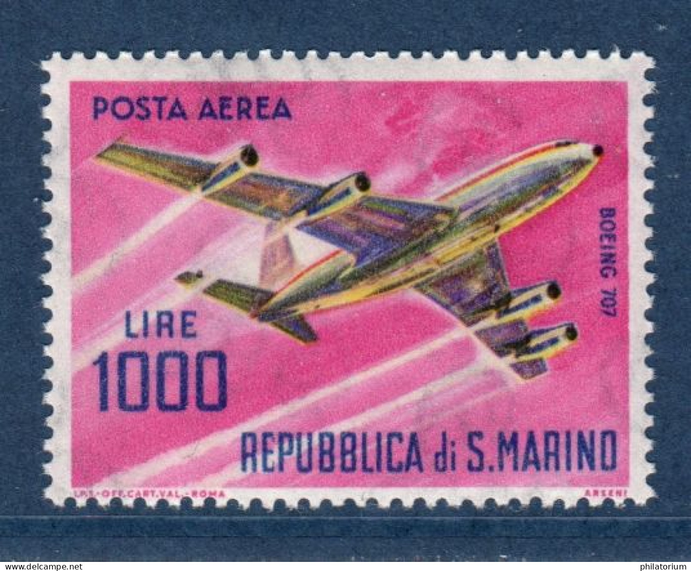 Saint Marin, San Marino, **, Yv PA 138, Mi 801, SG 742, Boeing 707, - Neufs