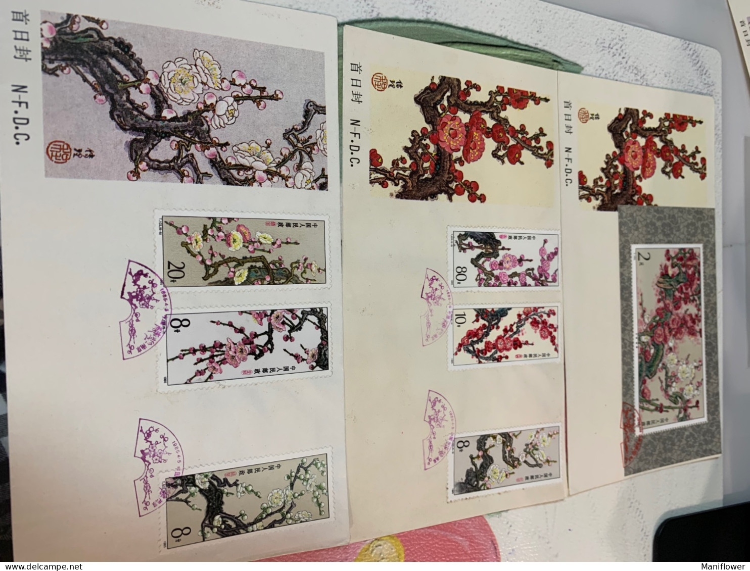 China Stamp T103 Set S/s FDC Plum Blossom - Brieven En Documenten