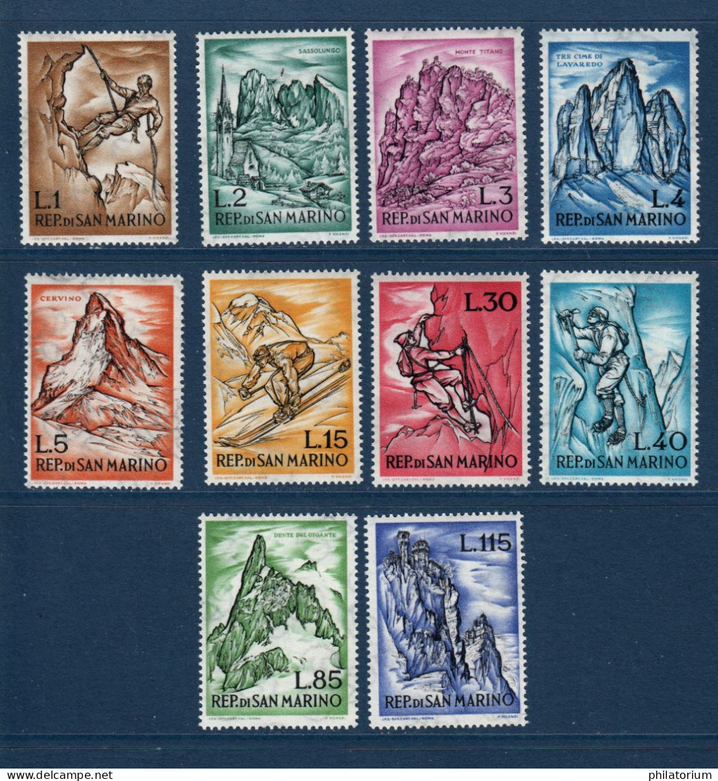 Saint Marin, San Marino, **, Yv 552 à 561, Mi 729 à 738, SG 669 à 678, Montagne, Alpinisme, - Unused Stamps