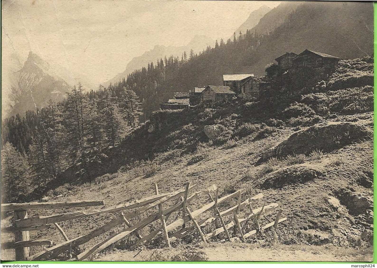 ALPES VAUDOISES - SUISSE = CHALETS D'EUSANNAZ 1654 M - Monogravure Brunner & Co 5050 - Les Diablerets