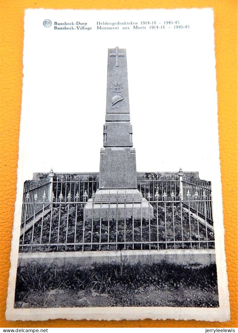 BUNSBEEK - Heldengedenkteken 1914-18 - 1940-45  -  Monument  Aux Morts 1914-18 Et 1940-45 - Glabbeek-Zuurbemde