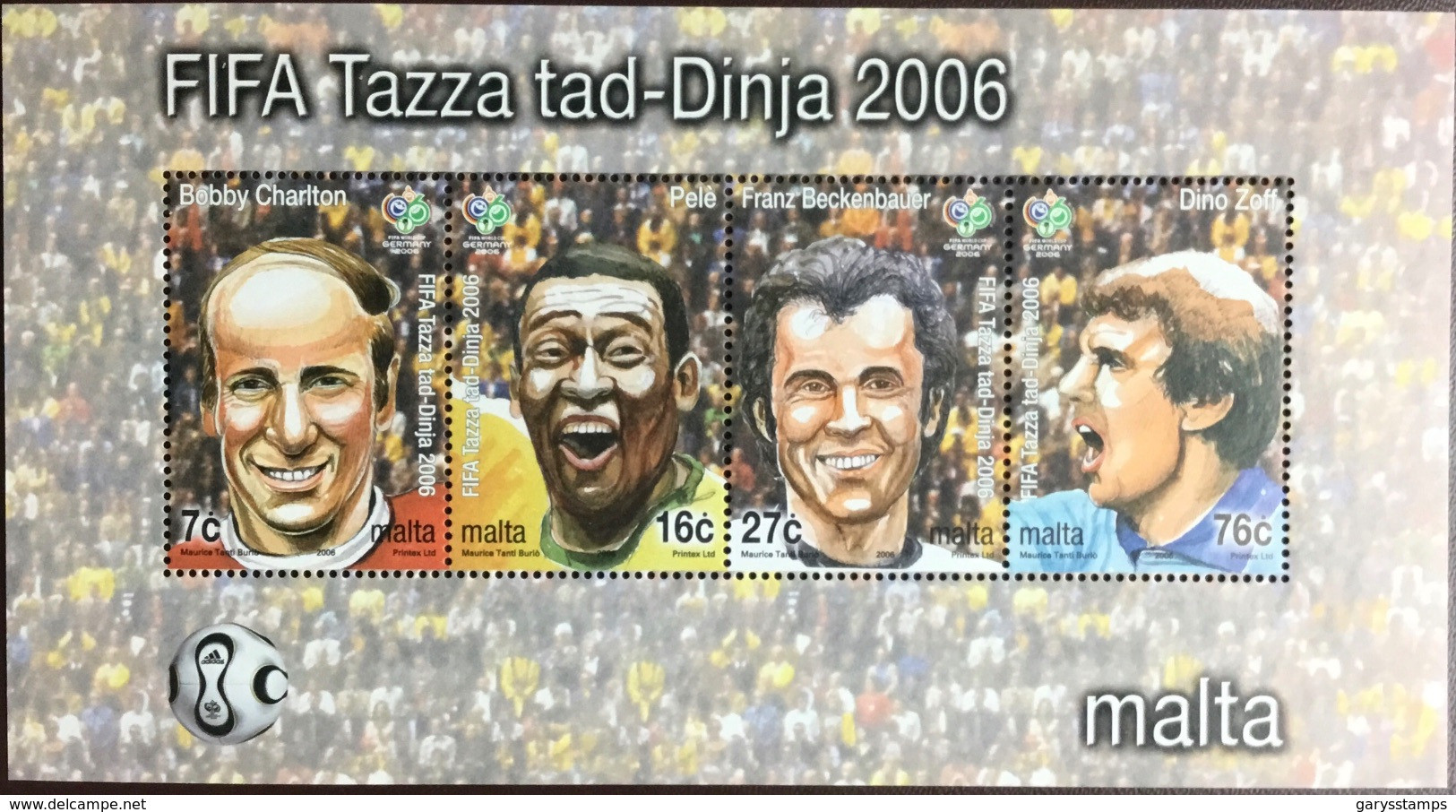 Malta 2006 World Cup Minisheet MNH - Malte