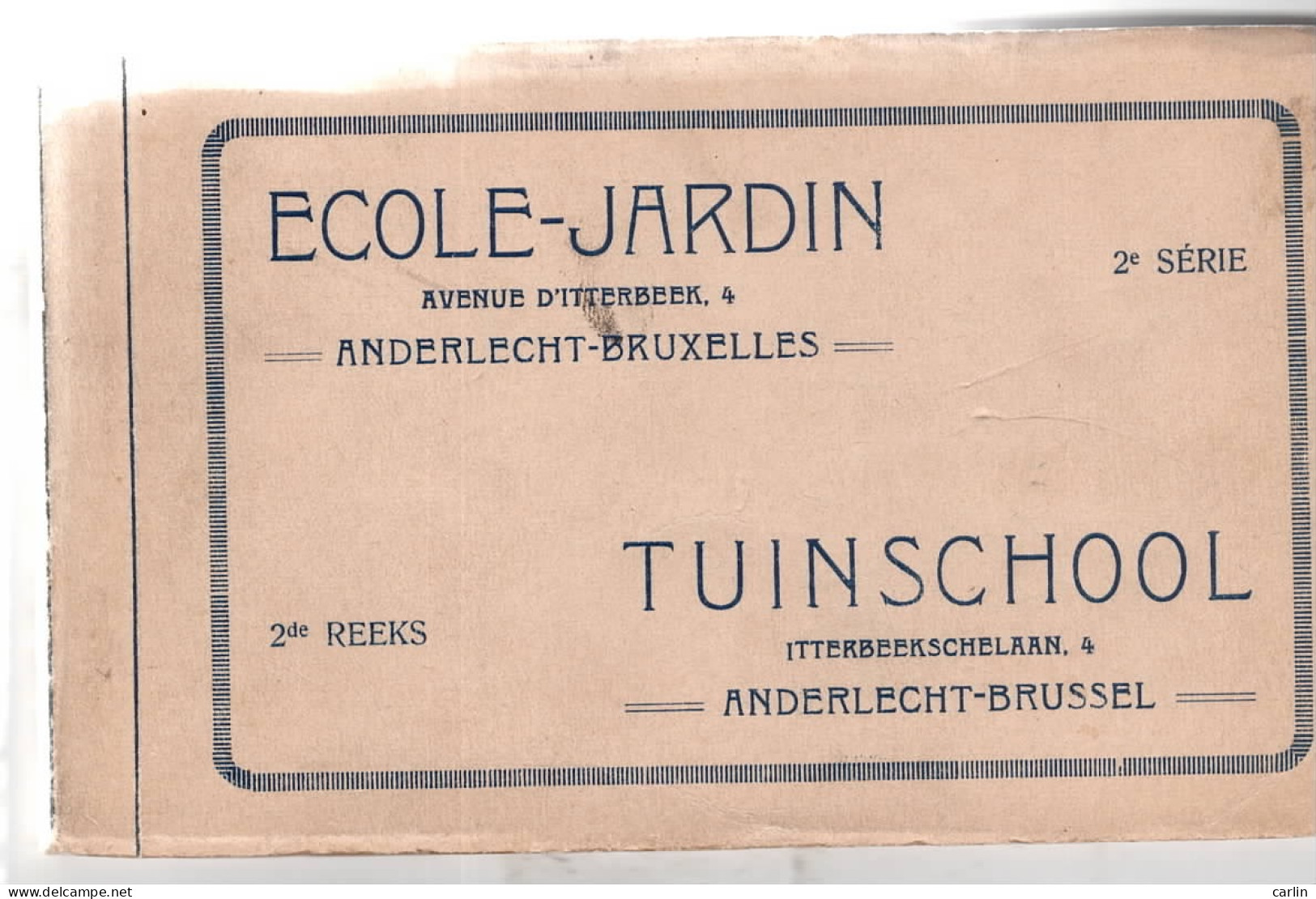 Anderlecht Ecole Jardin Carnet Complet De 12 Cartes - Anderlecht