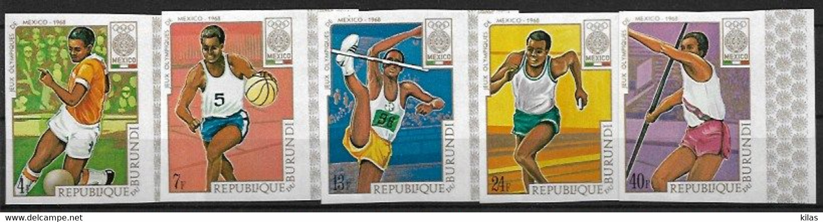 BURUNDI 1968 Olympic Games Mexico, Imperforated MNH - Zomer 1968: Mexico-City