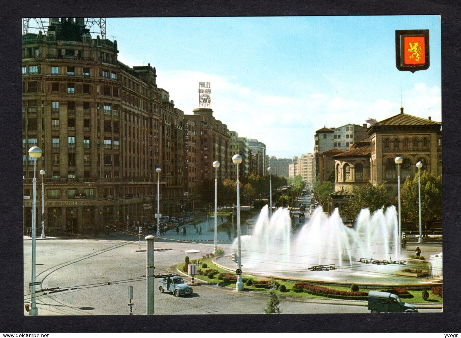 Espagne - N° 353 - ZARAGOZA - Plaza (Place) Paraiso Y Avenida (Avenue) De Calvo Sotelo (2 CV Breck Citroën) - Zaragoza