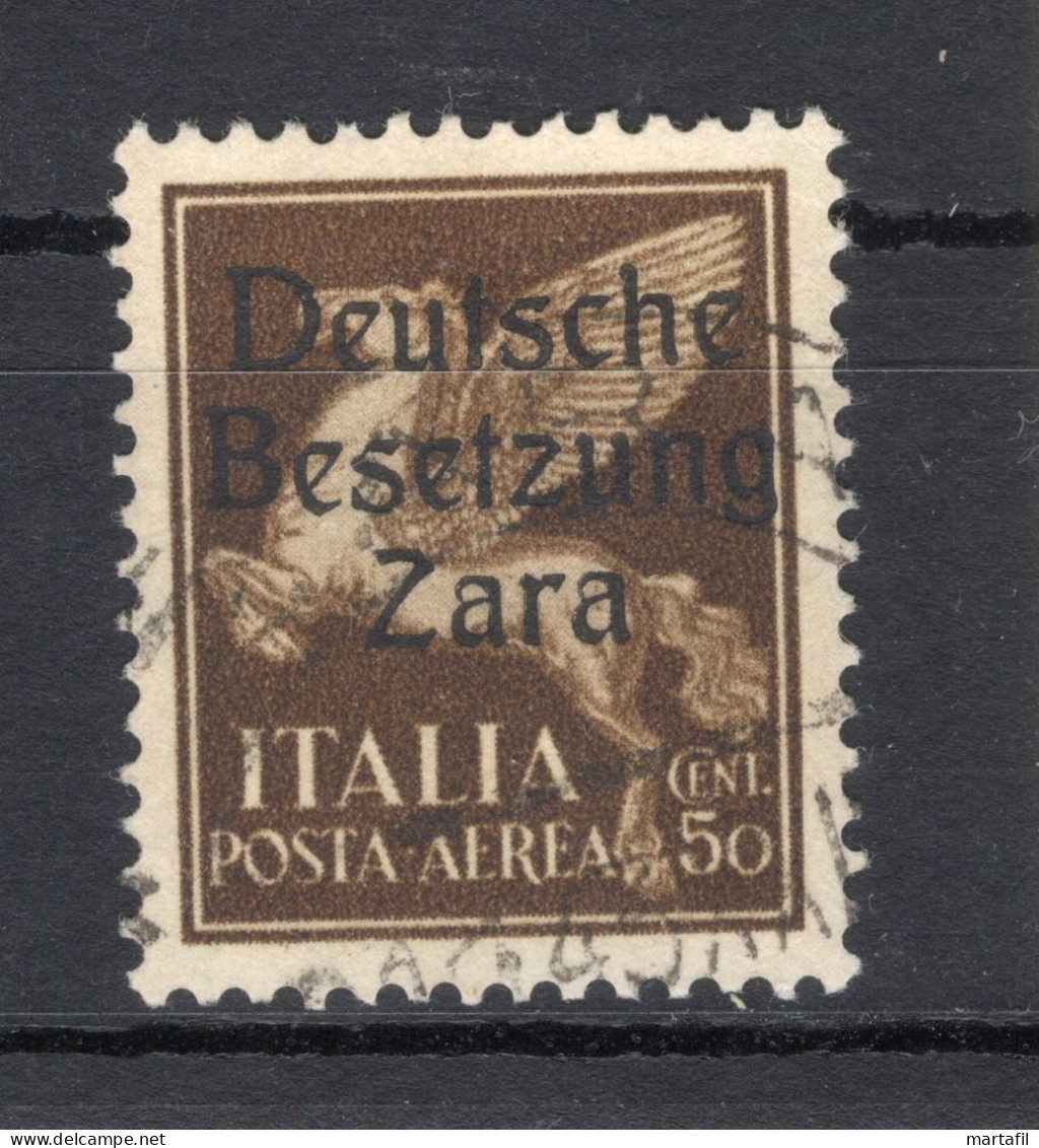 1943 Zara Occupazione Tedesca N.2 50 Centesimi Bruno Posta Aerea USATO - Ocu. Alemana: Zara