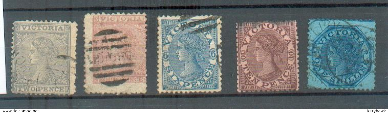 B 208 - Victoria - YT 42-43-44-46-47 ° Obli - Used Stamps