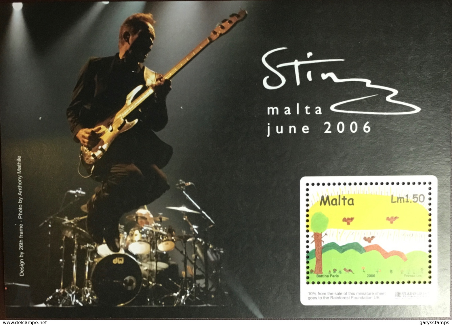 Malta 2006 Sting Concert Minisheet MNH - Malte