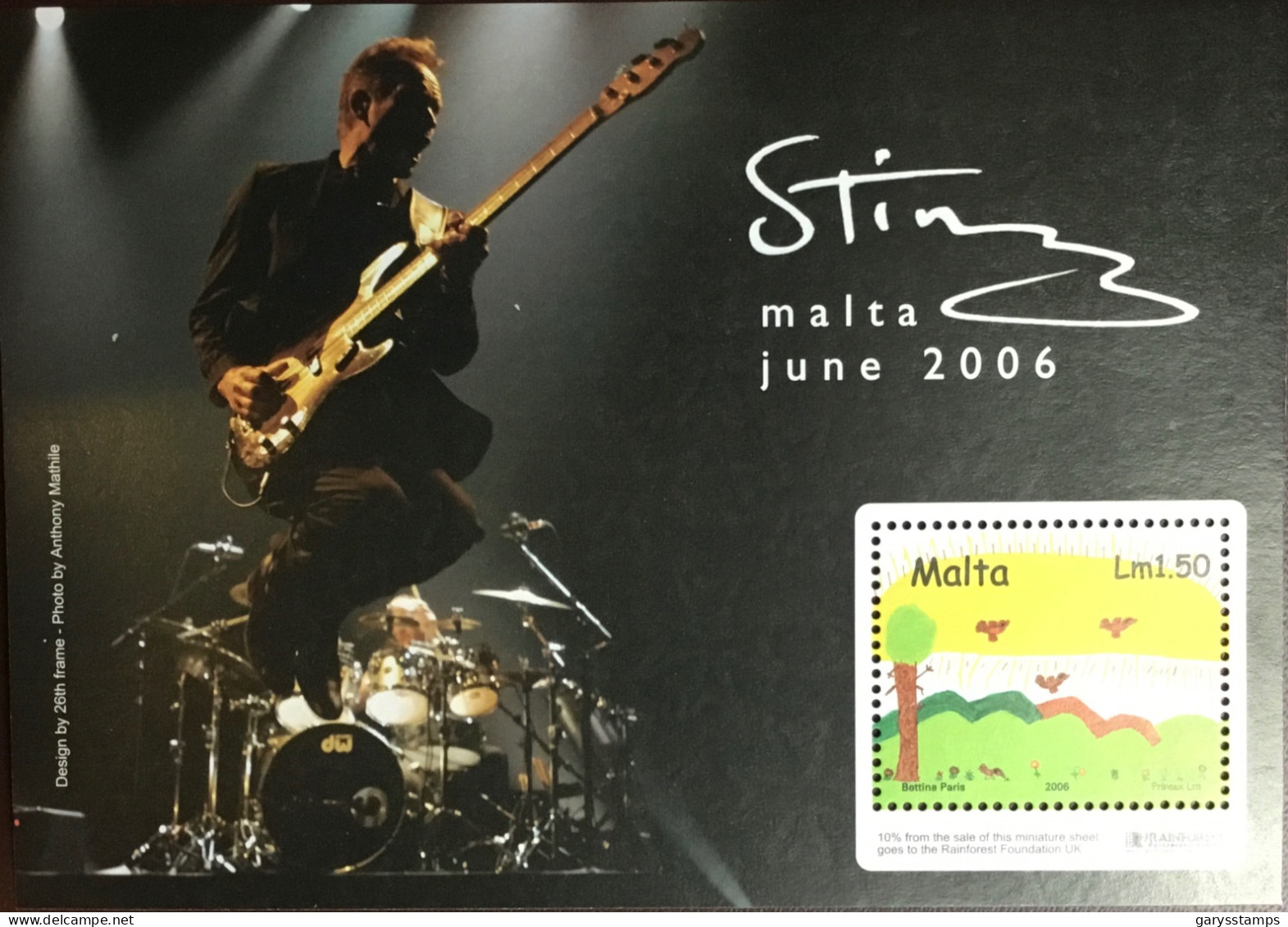 Malta 2006 Sting Concert Minisheet MNH - Malta