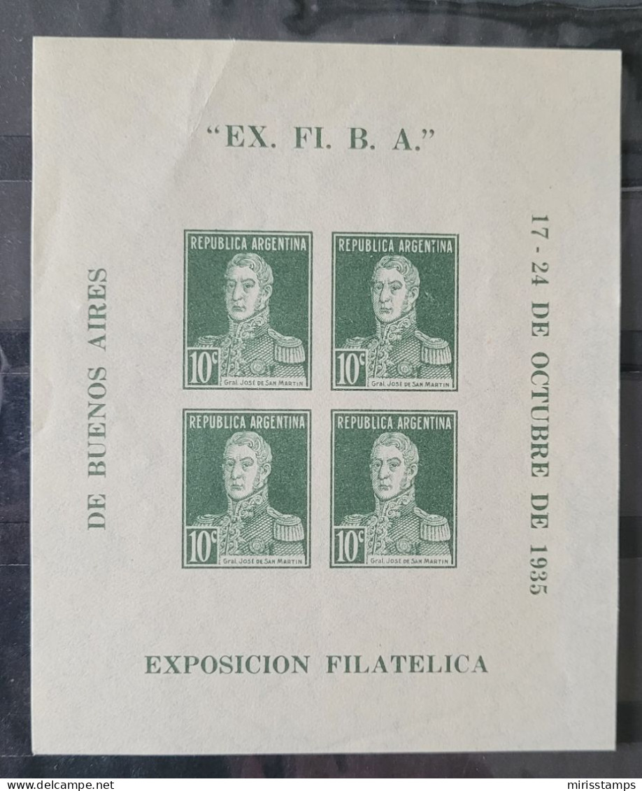 Argentina 1935 EX. FI. B. A. S/s, Mint NH - Autres & Non Classés