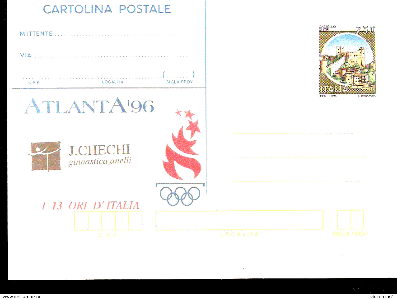I 13 ORI D'ITALIA ALLE OLIMPIADI DI ATLANTA JURY CHECHI GINNASTICA ANELLI - Gymnastics