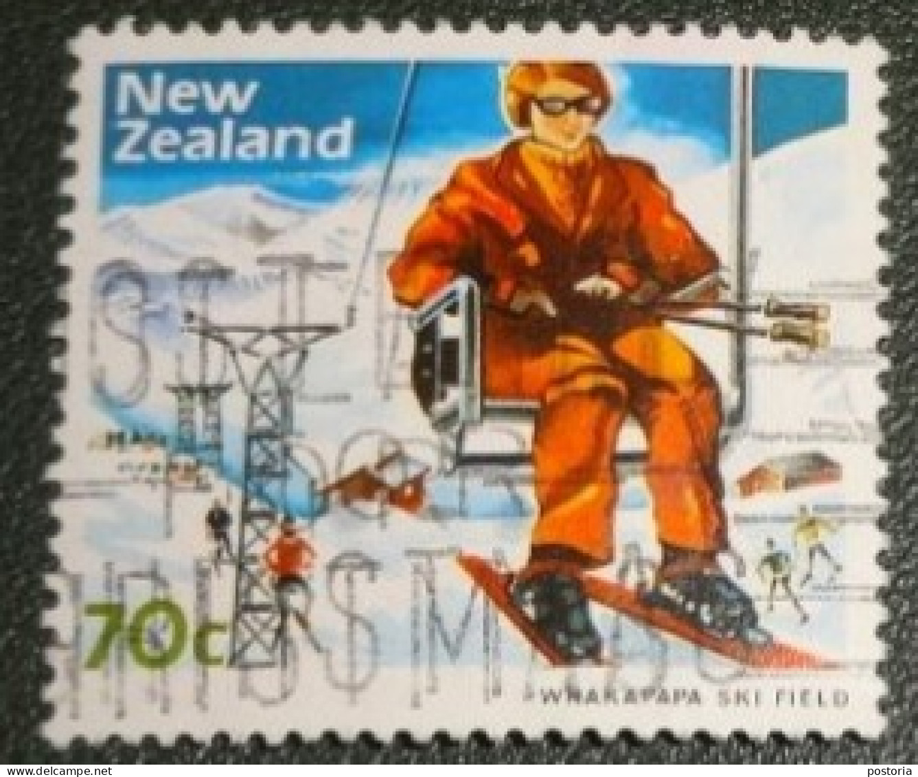 New Zealand - Michel - 900 - 1984 - Gebruikt - Used - Winter Sport - Mt. Ruapehu - Used Stamps