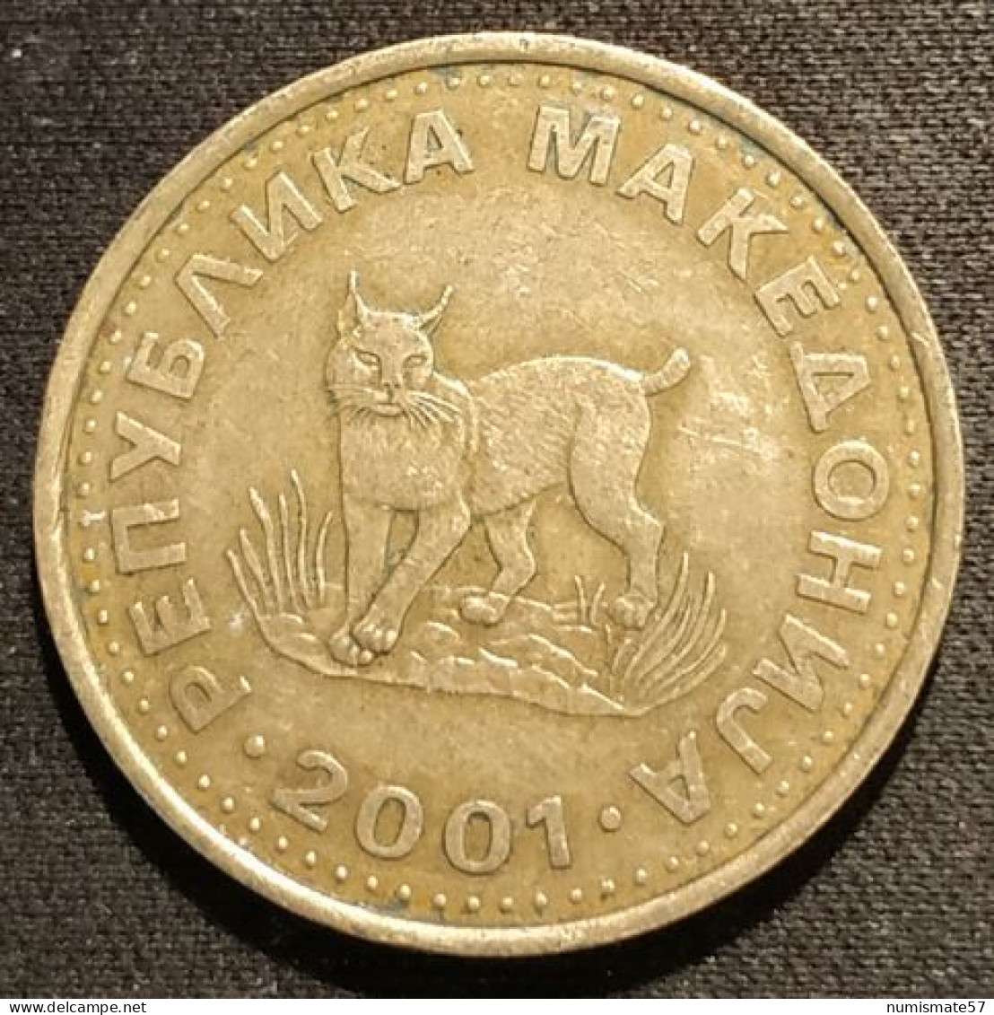 MACEDOINE - MACEDONIA - 5 DENARI 2001 - KM 4 - ( Lynx ) - Denars - Macédoine Du Nord