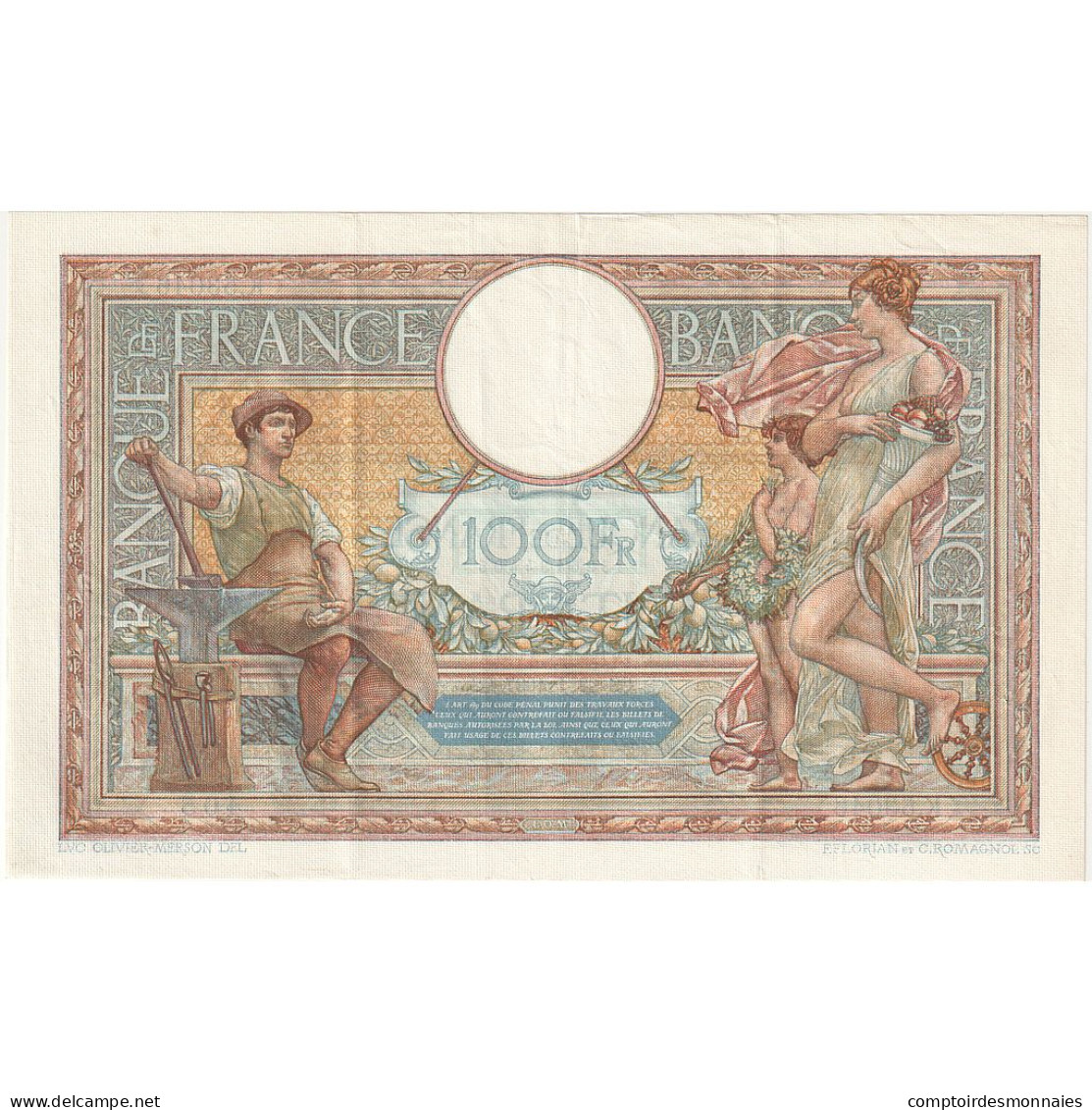 France, 100 Francs, Luc Olivier Merson, 1937, K.53046, SUP+, Fayette:24.16 - 100 F 1908-1939 ''Luc Olivier Merson''