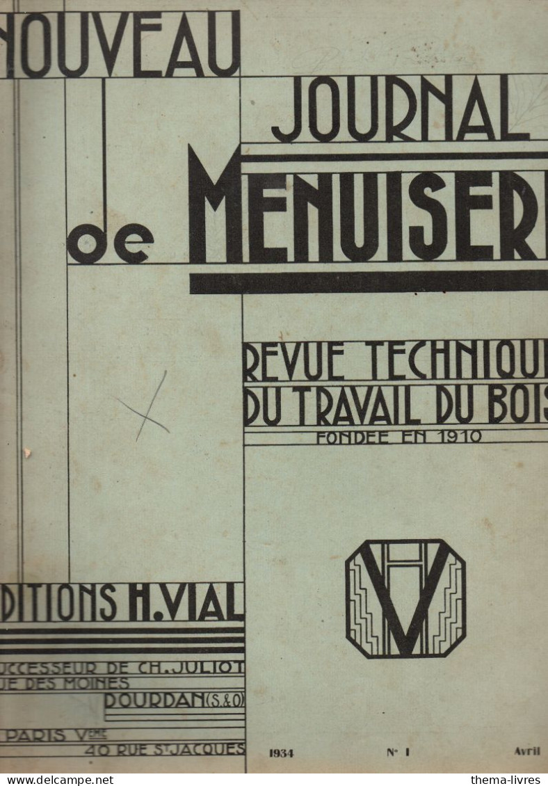 Revue NOUVEAU JOURNAL DE MENUISERIE  N°5  Aout 1935  (CAT4081 / 1935 /5) - Bricolage / Technique