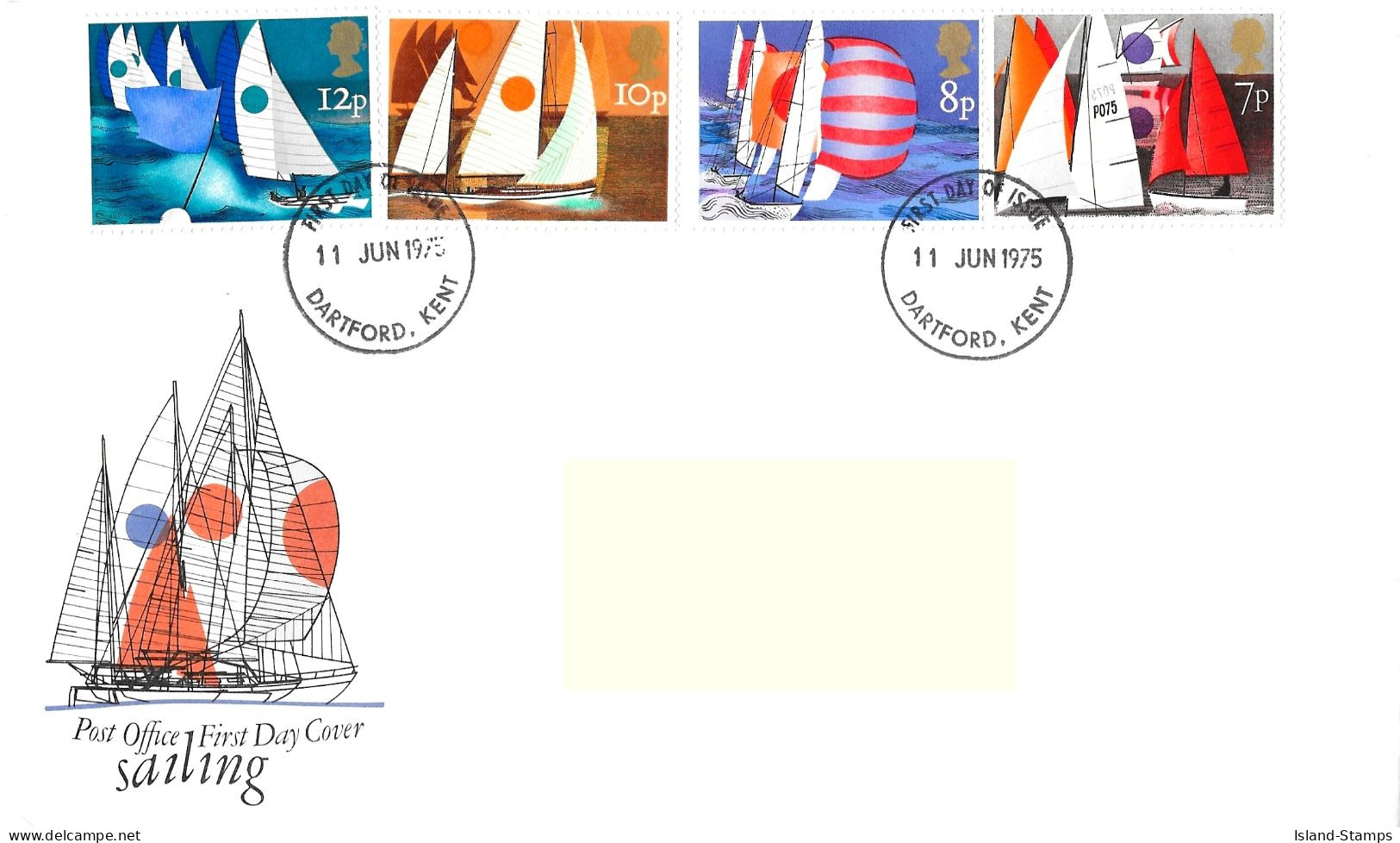 1975 Sailing Addressed FDC Tt - 1971-1980 Em. Décimales