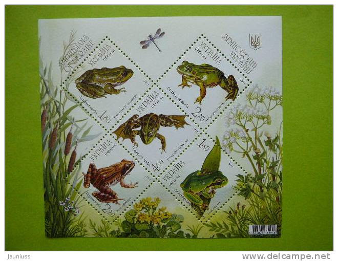 Frogs Amphibians # Ukraine 2011 MNH # Ukraina - Grenouilles