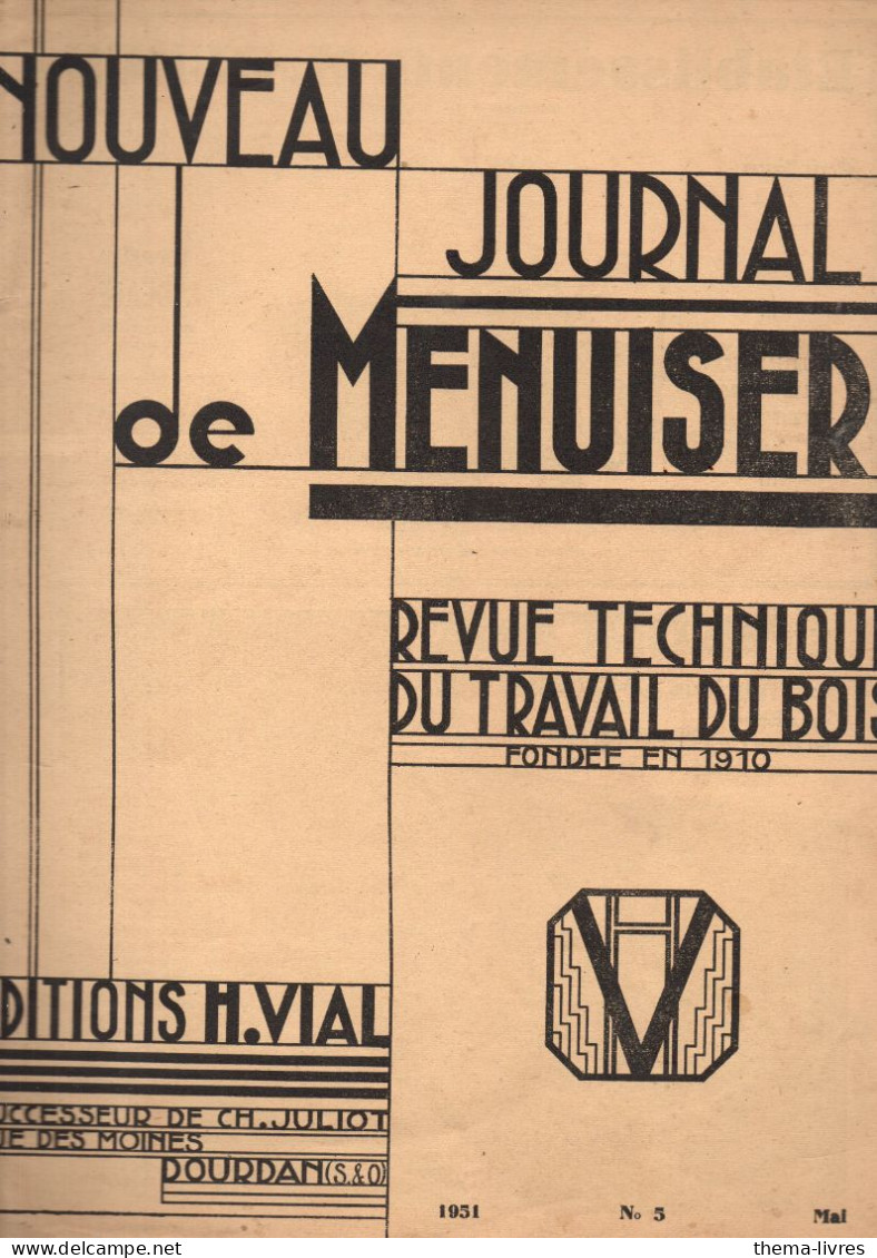 Revue NOUVEAU JOURNAL DE MENUISERIE  N°5 Mars 1931   (CAT4081 / 1931 /5) - Bricolage / Technique