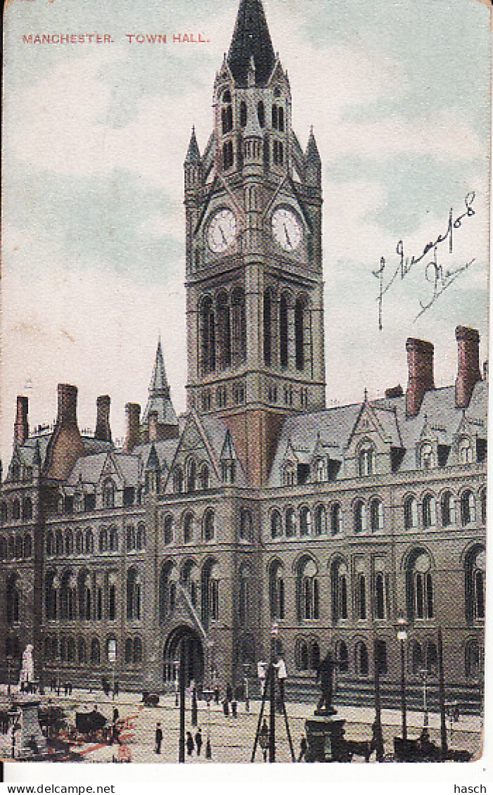2811	64	Manchester, Town Hall 1908 (see Corners) - Manchester