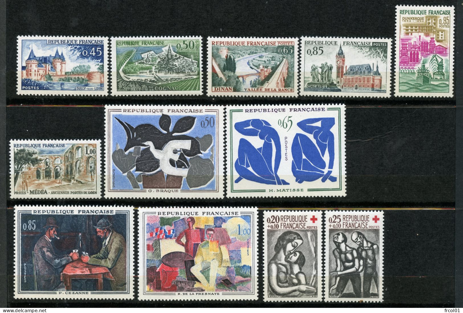 France, Yvert Année Complète 1961** Luxe, 1281/1324, 44 Timbres , MNH - 1950-1959