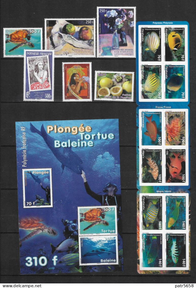 Année 2009 - Polynésie Française - Y&T N°863-897 - BF N°35 - Neuf** - Komplette Jahrgänge