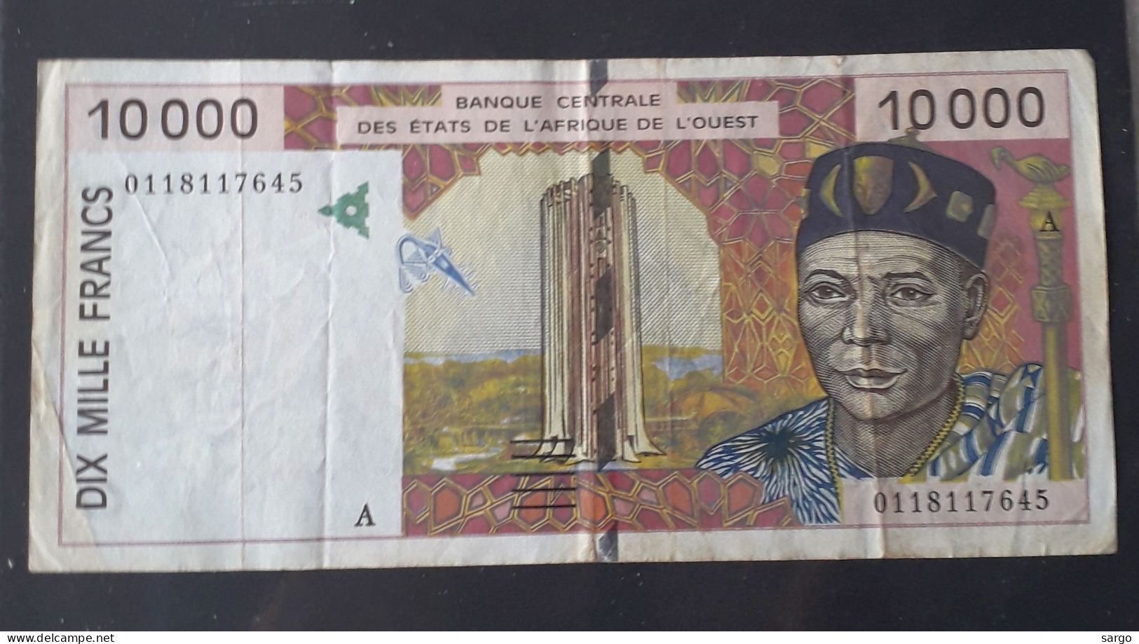 WESTERN AFRICAN STATE - IVORY COAST - 10.000 FRANCS - (1992 - 2001) - CIRC - P 114A - BANKNOTES - PAPER MONEY - États D'Afrique De L'Ouest