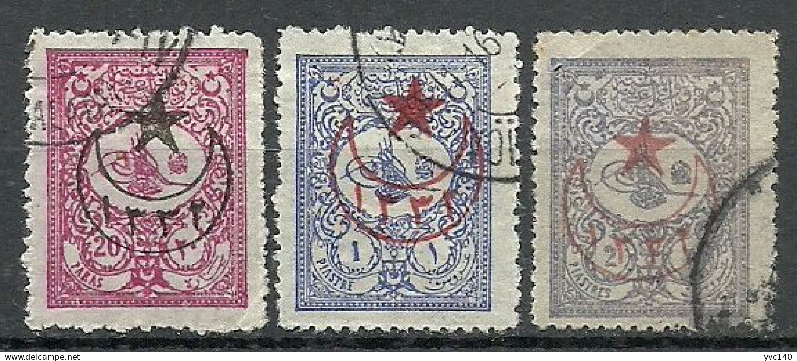 Turkey; 1916 Overprinted War Issue Stamps - Used Stamps