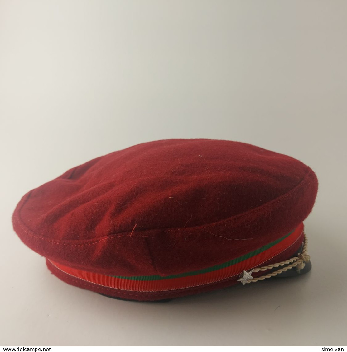 Vintage Bulgarian Students Hat Comunist Era Red Color Size 57  #5512 - Uniform