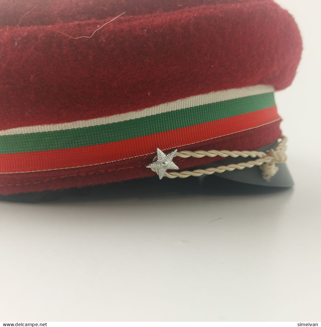 Vintage Bulgarian Students Hat Comunist Era Red Color Size 57  #5512 - Uniformen