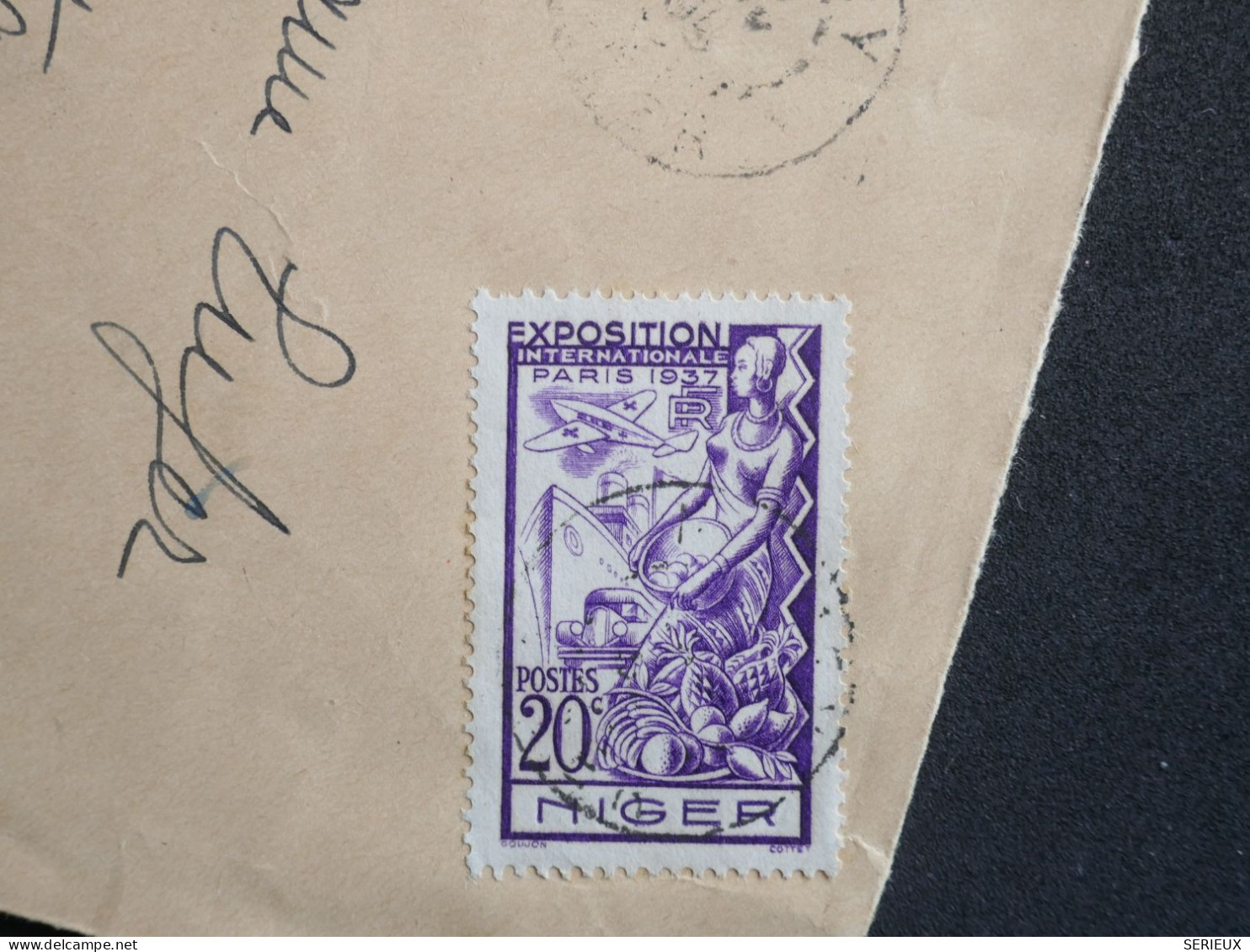 DK 18 NIGER  LETTRE DEVANT 1937  NIAMEY A STE SAVINE FRANCE  +AFF. INTERESSANT+ - Storia Postale
