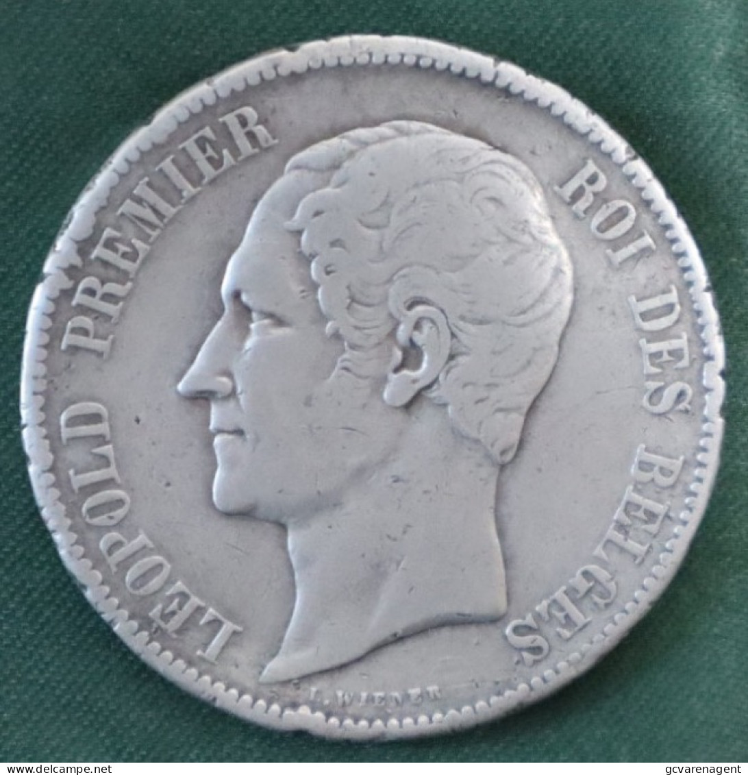 LEOPOLD PREMIER  1865  MET PUNT NA F      ZIE AFBEELDINGEN - 5 Francs