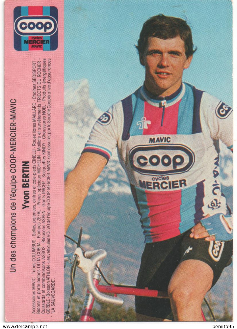 CP Du COUREUR CYCLISTE Yvon BERTIN. - Cyclisme