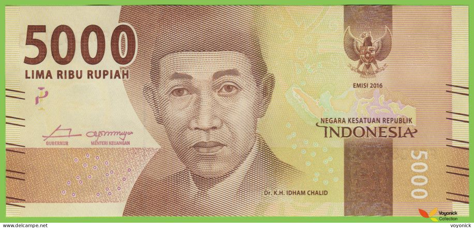 Voyo INDONESIA 5000 Rupiah 2016 P156a B611a FAZ UNC Tari Gambyong Dancers - Indonesien