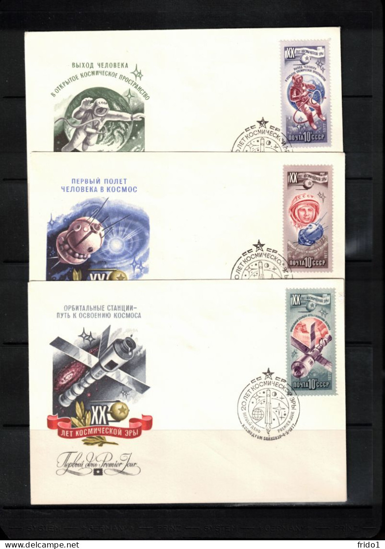 Russia USSR 1977 Space / Weltraum 20th Anniversary Of Space Flights Interesting Cover - Russia & USSR