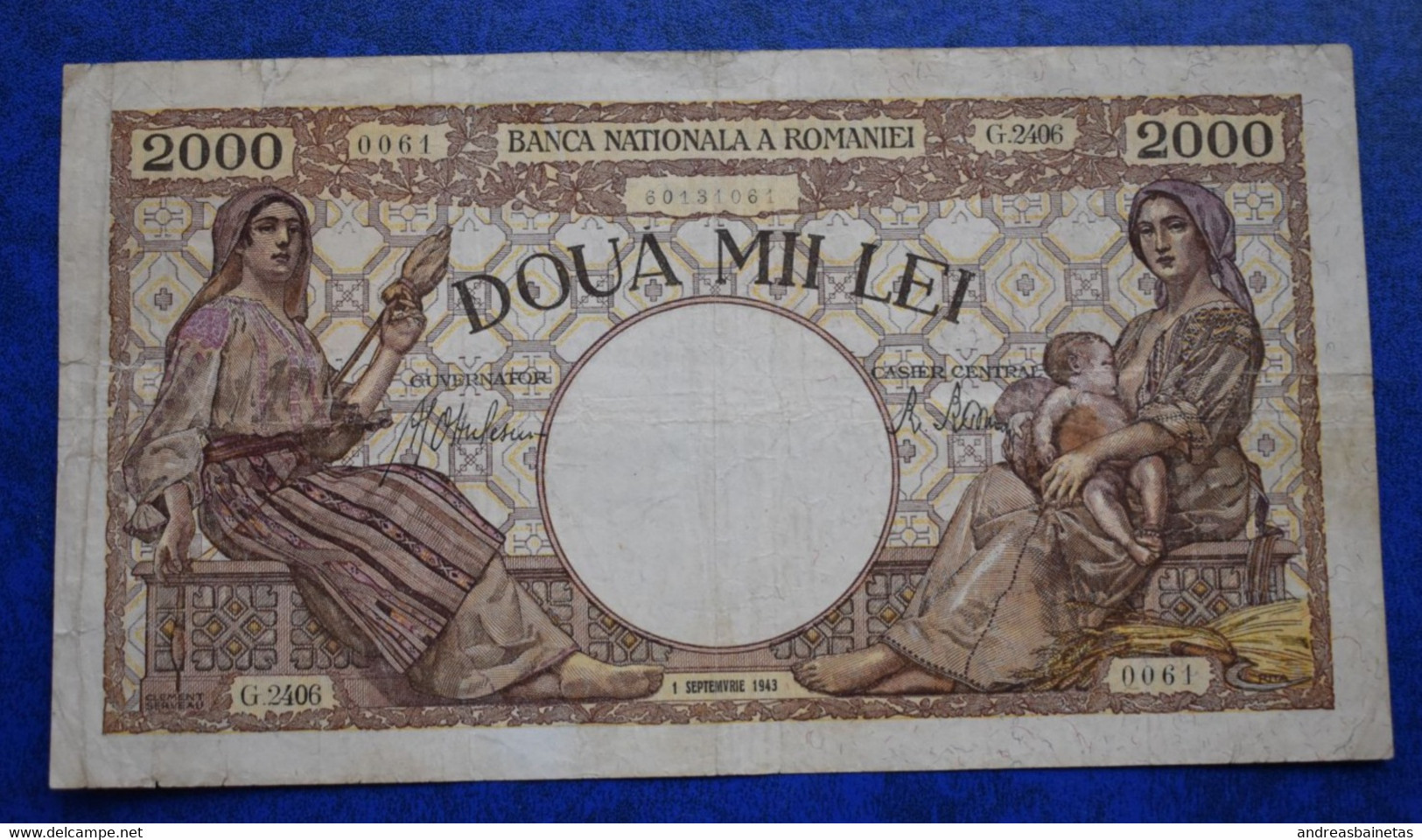 Banknotes Romania  2000 Lei 1/91943 Fine P# 54a - Rumänien